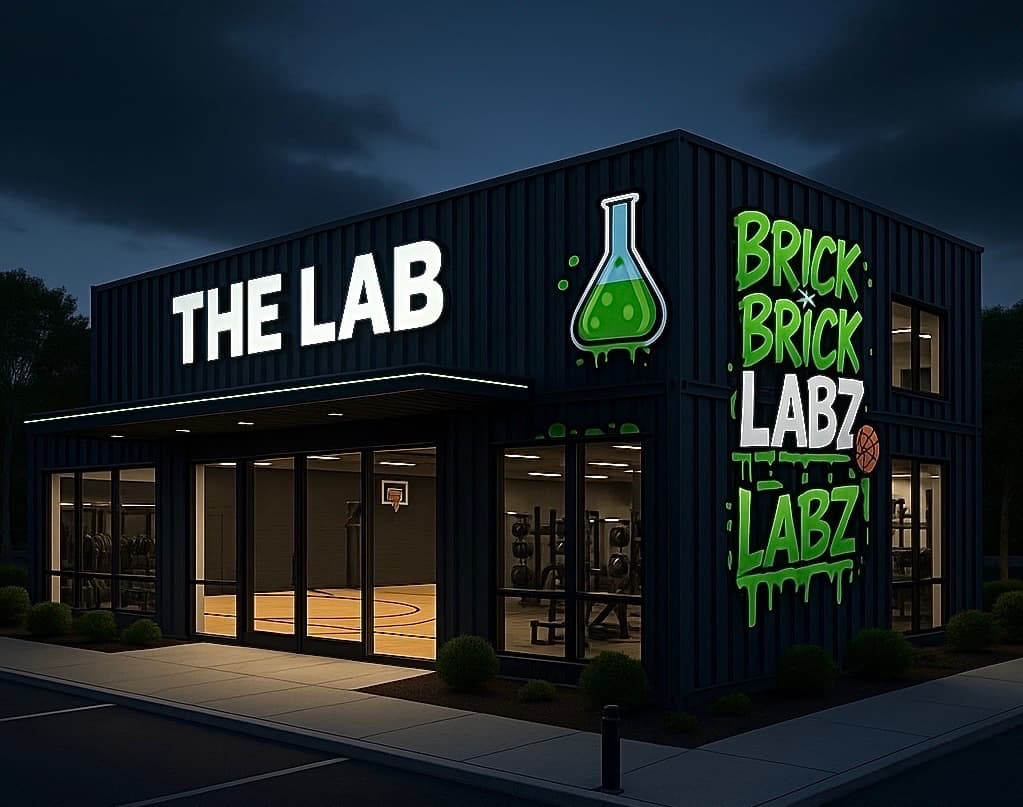 Concept rendering of The Lab, a Brick by Brick Labz basketball training facility